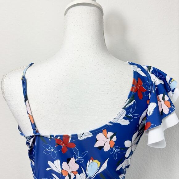 JASAMBACK WOMEN ASYMMETRIC ONE-SHOULDER BATHING SUIT V-NECK SWIMSUIT SIZE XL - Picture 4 of 9